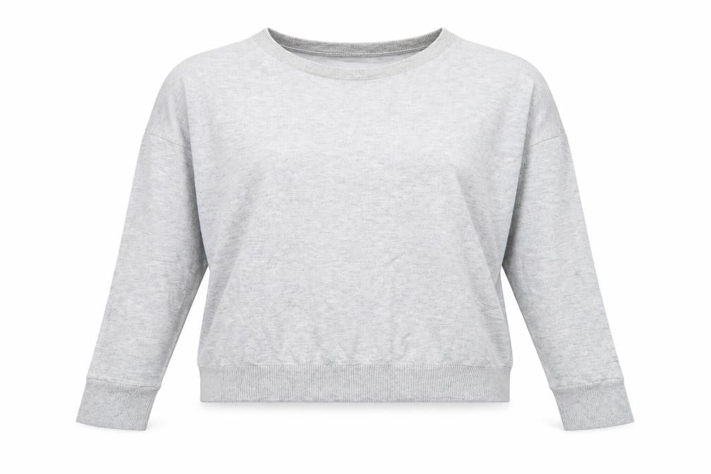 Womens UK Size 6 Topshop Grey Basic T-Shirt