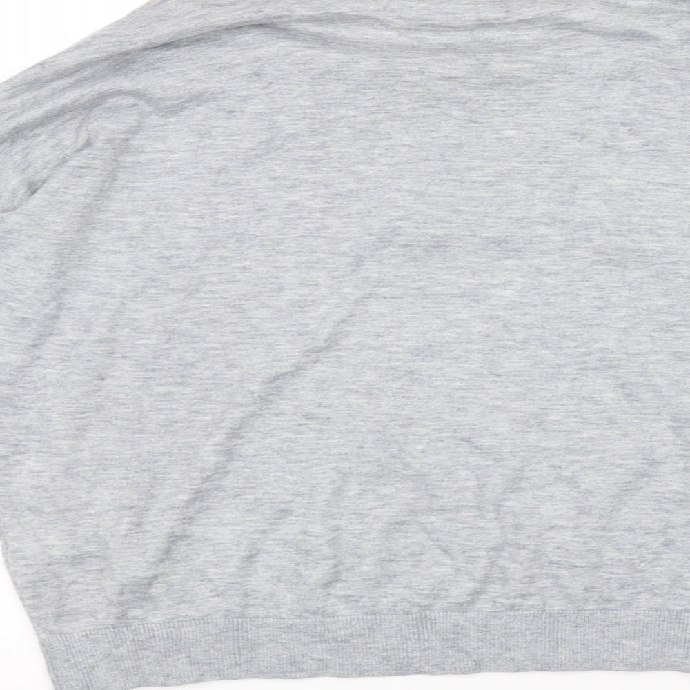Womens UK Size 6 Topshop Grey Basic T-Shirt