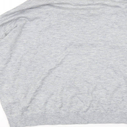 Womens UK Size 6 Topshop Grey Basic T-Shirt