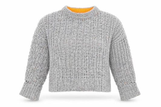 Topshop Womens Grey  Knit Pullover Jumper Size 4