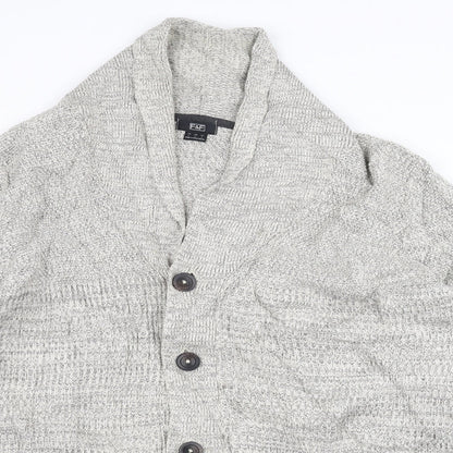 F&F Mens Grey   Jacket Coatigan Size L