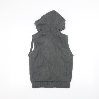 AriZona Womens Grey  Knit Jacket Coatigan Size M