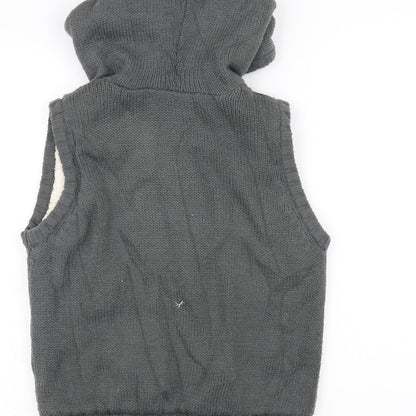 AriZona Womens Grey  Knit Jacket Coatigan Size M