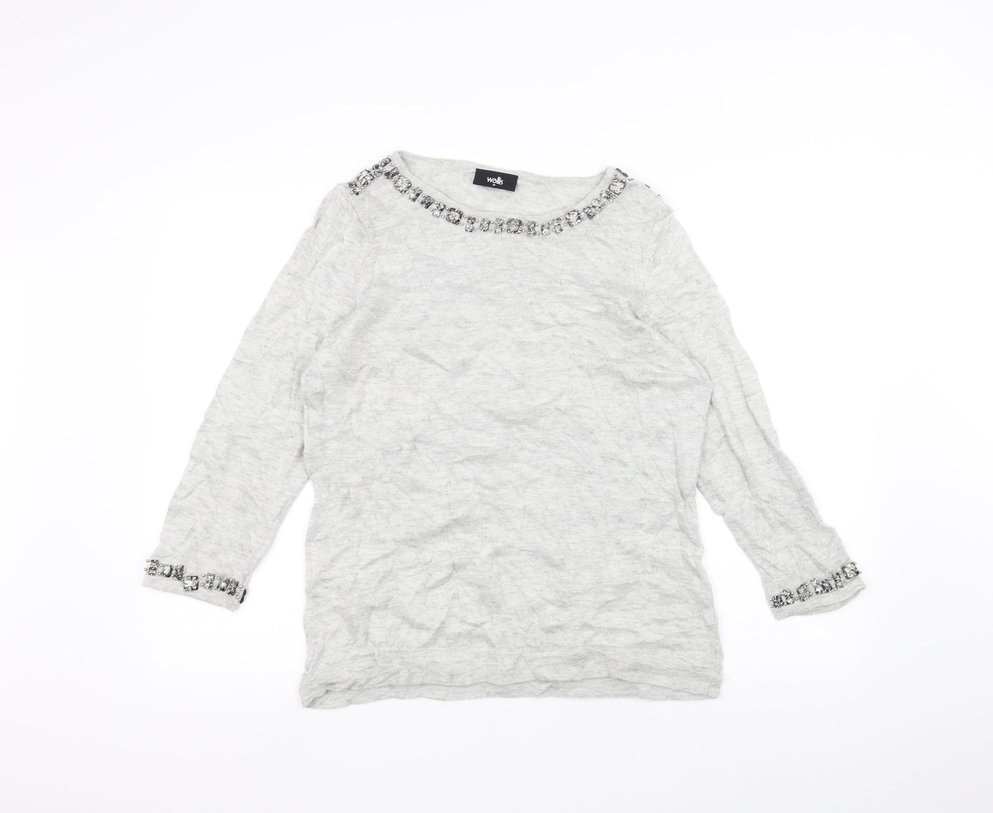 Wallis Womens Grey   Pullover Jumper Size M