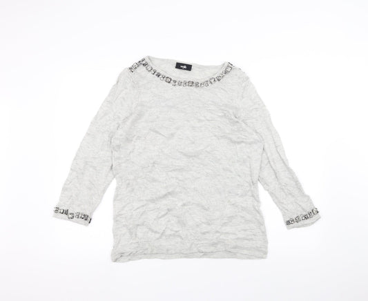 Wallis Womens Grey   Pullover Jumper Size M