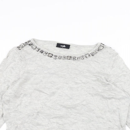 Wallis Womens Grey   Pullover Jumper Size M
