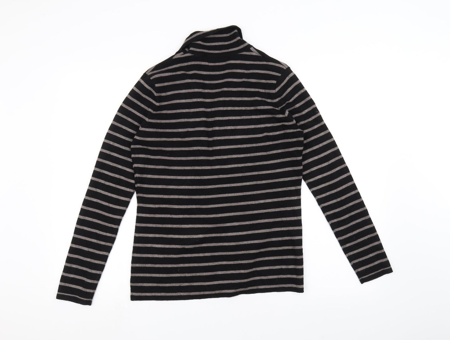 Red Womens Black Striped  Cardigan Jumper Size M
