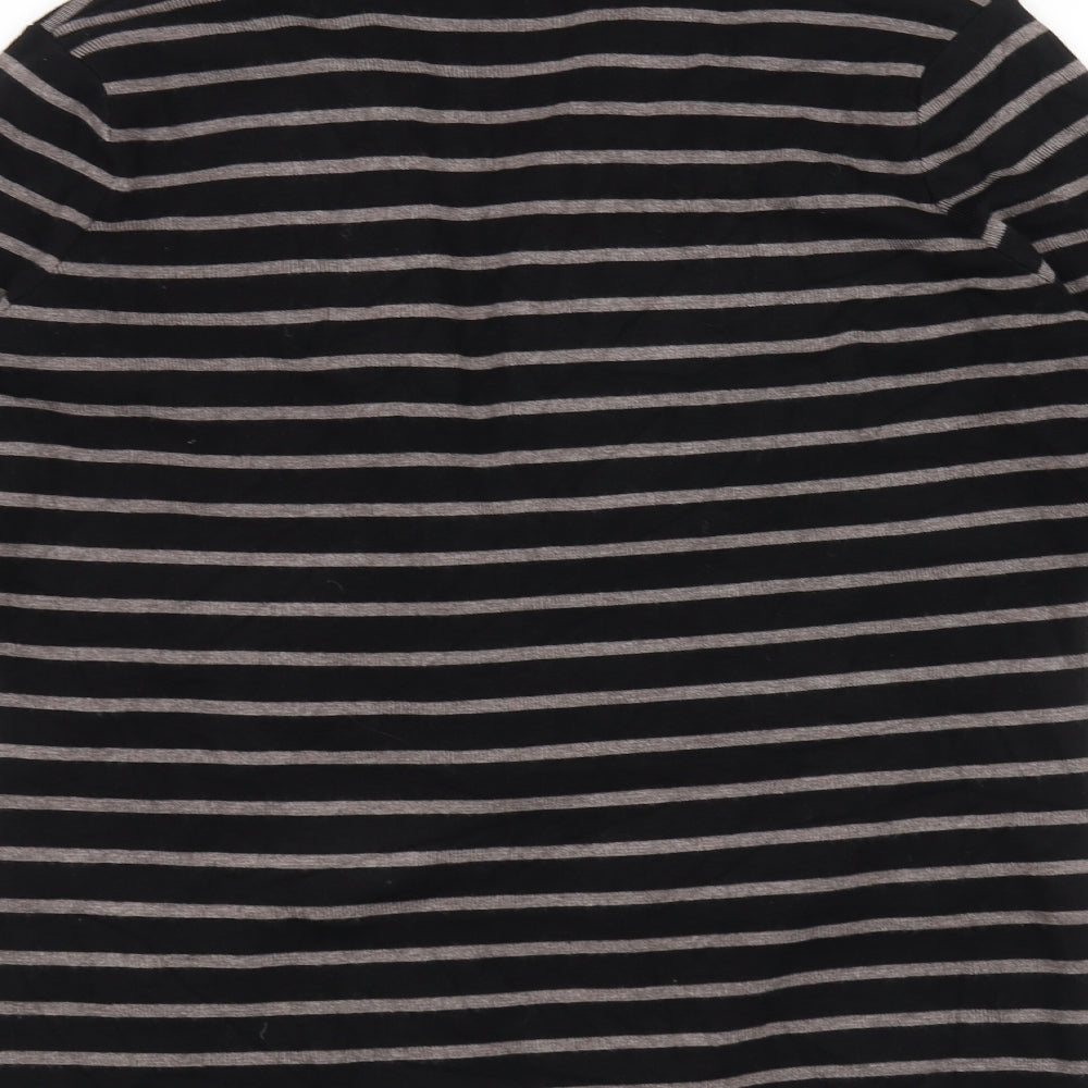 Red Womens Black Striped  Cardigan Jumper Size M