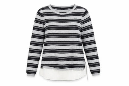 Dorothy Perkins Womens Grey Striped  Pullover Jumper Size 14
