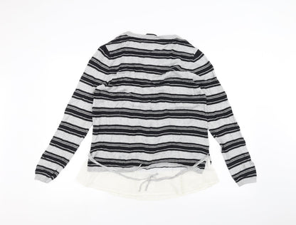 Dorothy Perkins Womens Grey Striped  Pullover Jumper Size 14