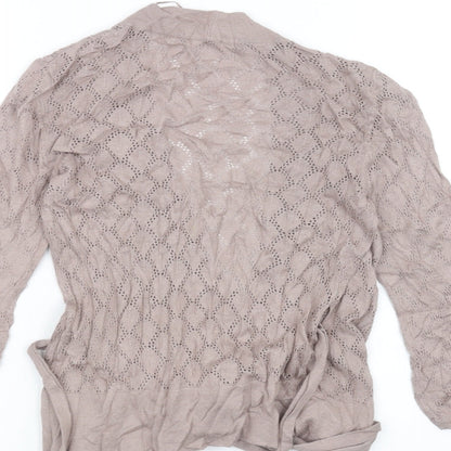 H&M Womens Brown   Cardigan Jumper Size 6