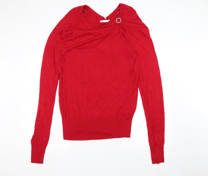 ameranto Womens Red   Basic T-Shirt Size 12