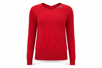 ameranto Womens Red   Basic T-Shirt Size 12