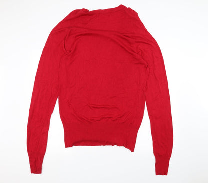 ameranto Womens Red   Basic T-Shirt Size 12