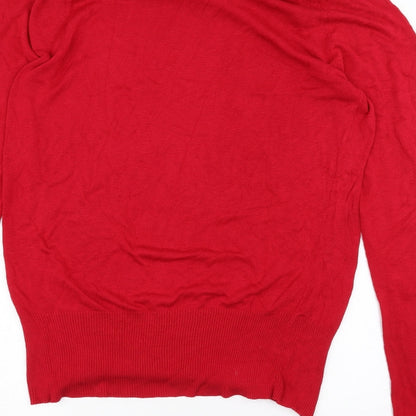ameranto Womens Red   Basic T-Shirt Size 12
