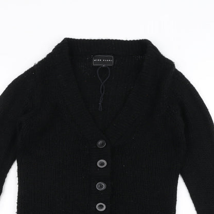 miss flori Womens Black   Jacket Coatigan Size 8