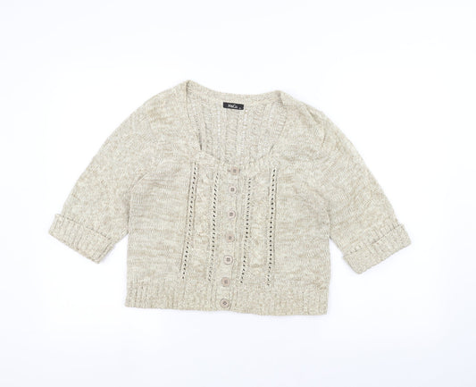 M&Co Womens White   Jacket Coatigan Size M