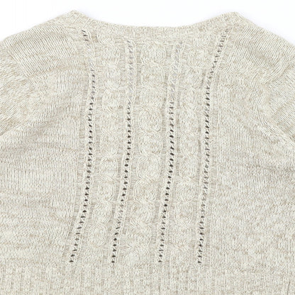 M&Co Womens White   Jacket Coatigan Size M