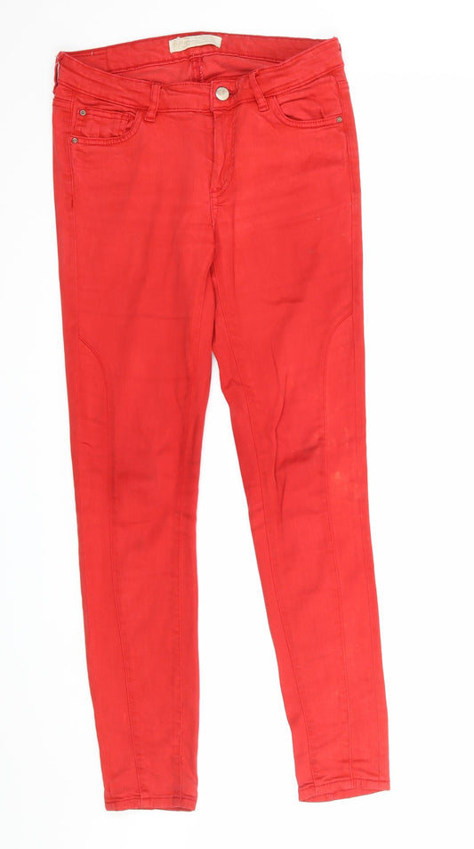 Zara Womens Red   Skinny Jeans Size 36 in L28 in