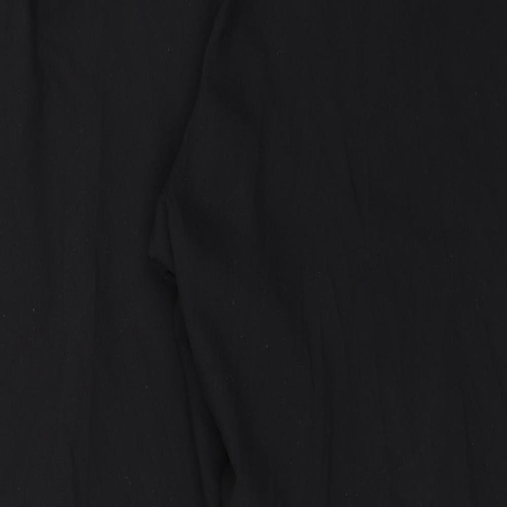 Womens UK Size 18 Preworn Regular Fit Dress Pants Black Trousers