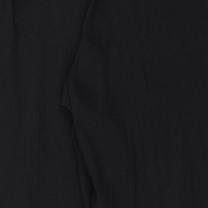Womens UK Size 18 Preworn Regular Fit Dress Pants Black Trousers