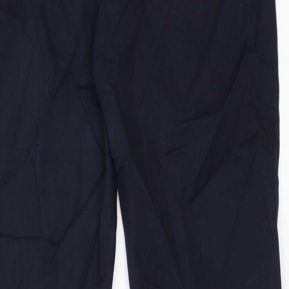 M&S Womens Blue   Dress Pants Trousers Size 8 L26 in