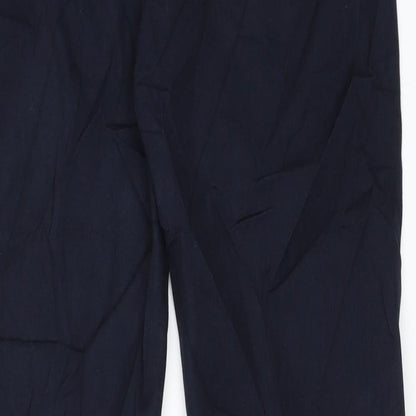M&S Womens Blue   Dress Pants Trousers Size 8 L26 in