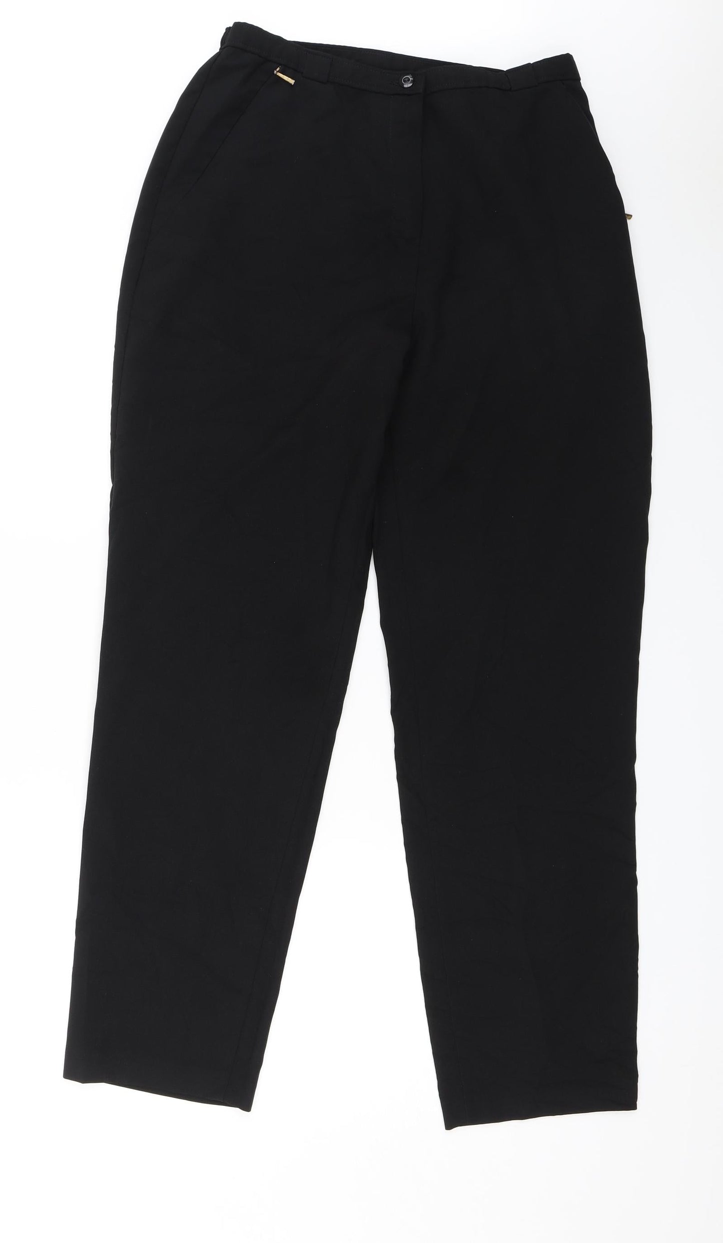 Womens UK Size 14 Marks and Spencer Regular Fit Dress Pants Black Trousers