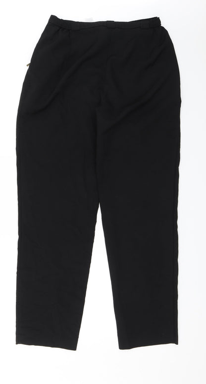 Womens UK Size 14 Marks and Spencer Regular Fit Dress Pants Black Trousers