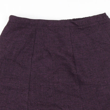 Nicole Lewis Womens Purple   A-Line Skirt Size 14