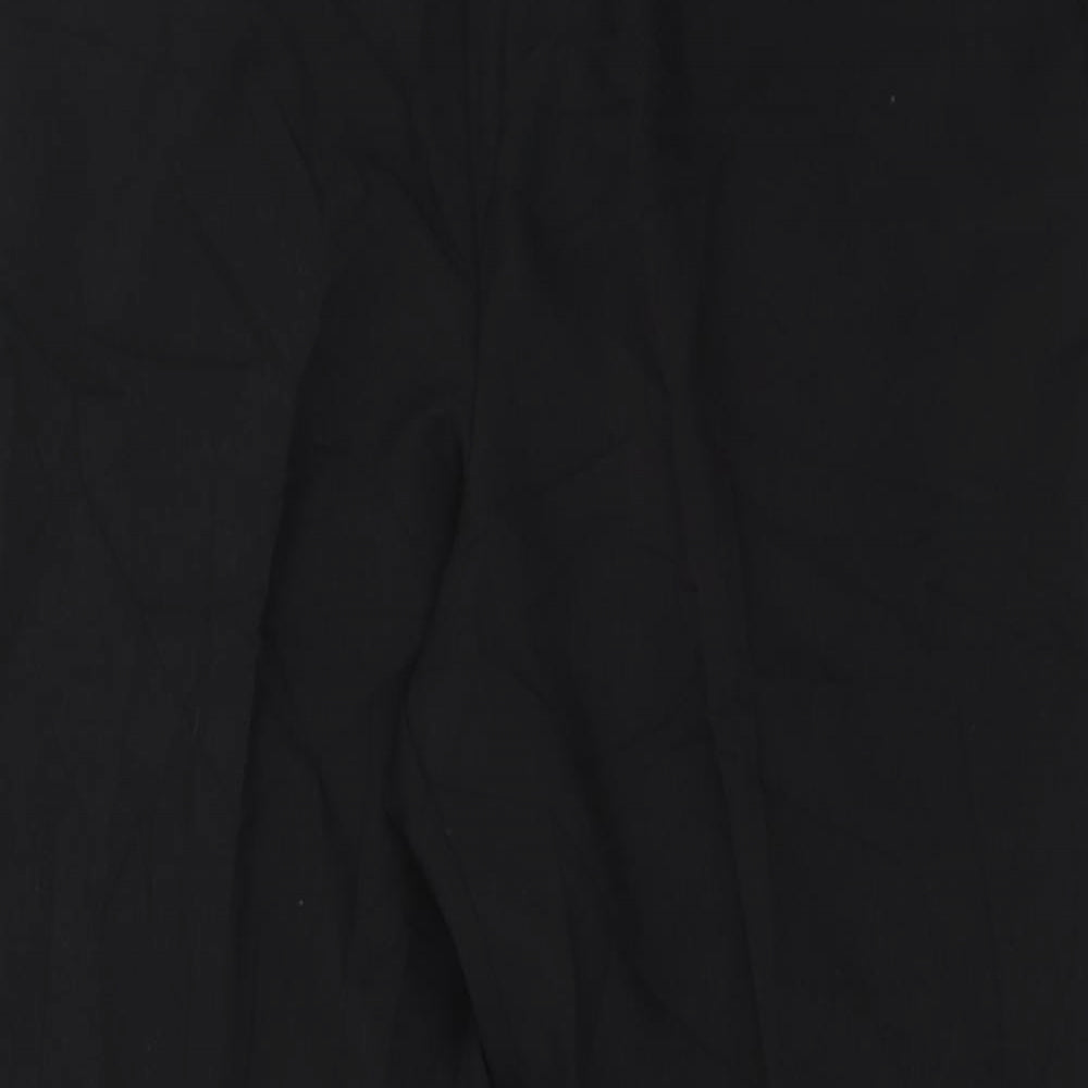 Womens UK Size 18 Preworn Regular Fit Dress Pants Black Trousers
