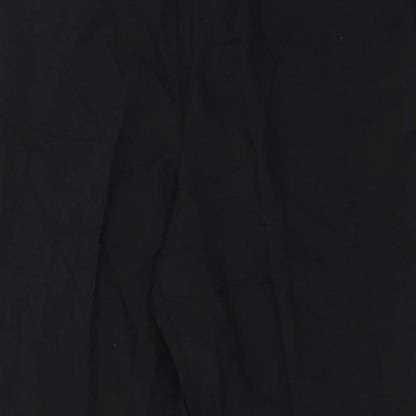 Womens UK Size 18 Preworn Regular Fit Dress Pants Black Trousers