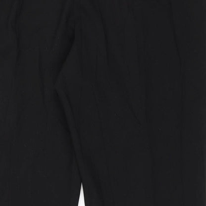 Womens UK Size 18 Preworn Regular Fit Dress Pants Black Trousers