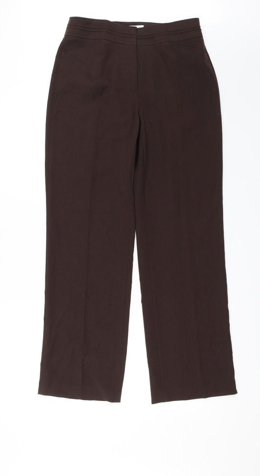 Gerry Weber Womens Brown   Dress Pants Trousers Size 12 L28 in