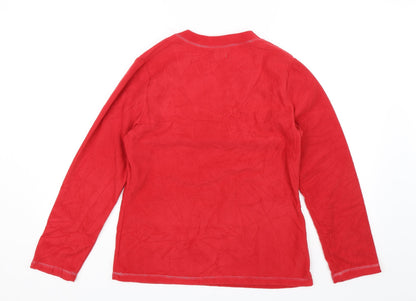 Love to Lounge Womens Red Solid  Top Pyjama Top Size S  - Let it snow