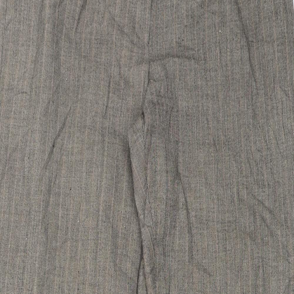 Autonomy Womens Brown Striped  Dress Pants Trousers Size 14 L28 in