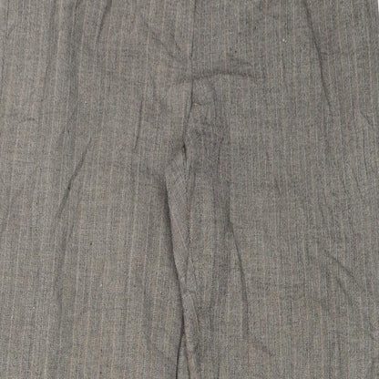 Autonomy Womens Brown Striped  Dress Pants Trousers Size 14 L28 in