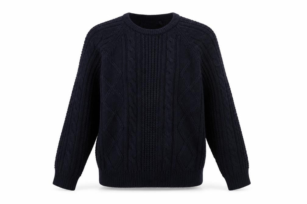 Front view of Akal Collection women’s blue jumper, size L