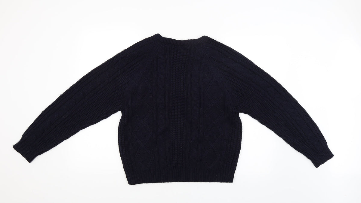 Back view of Akal Collection women’s blue jumper, size L