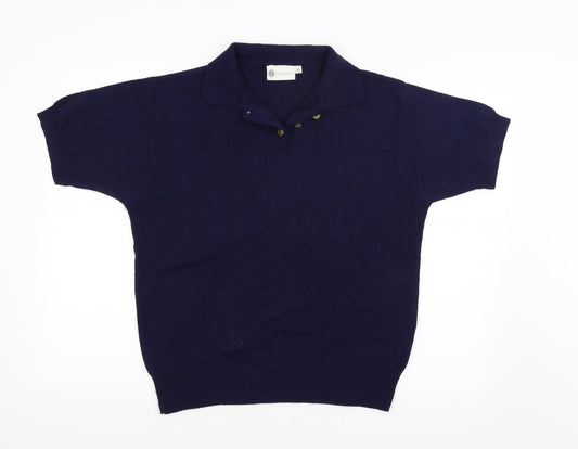 Janique Womens Blue   Pullover Jumper Size XL