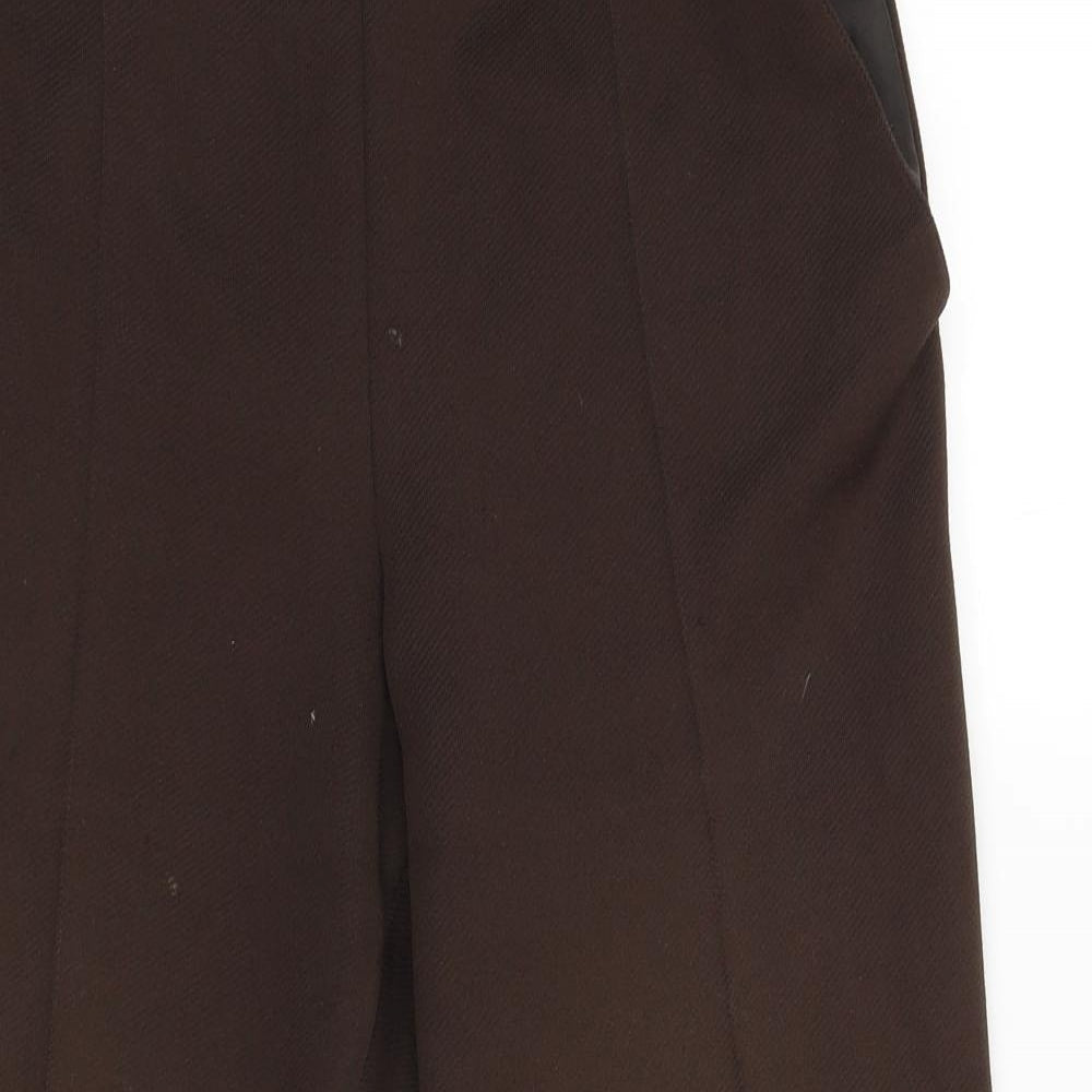Womens UK Size 14 Marks and Spencer Regular Fit Carrot Brown Trousers