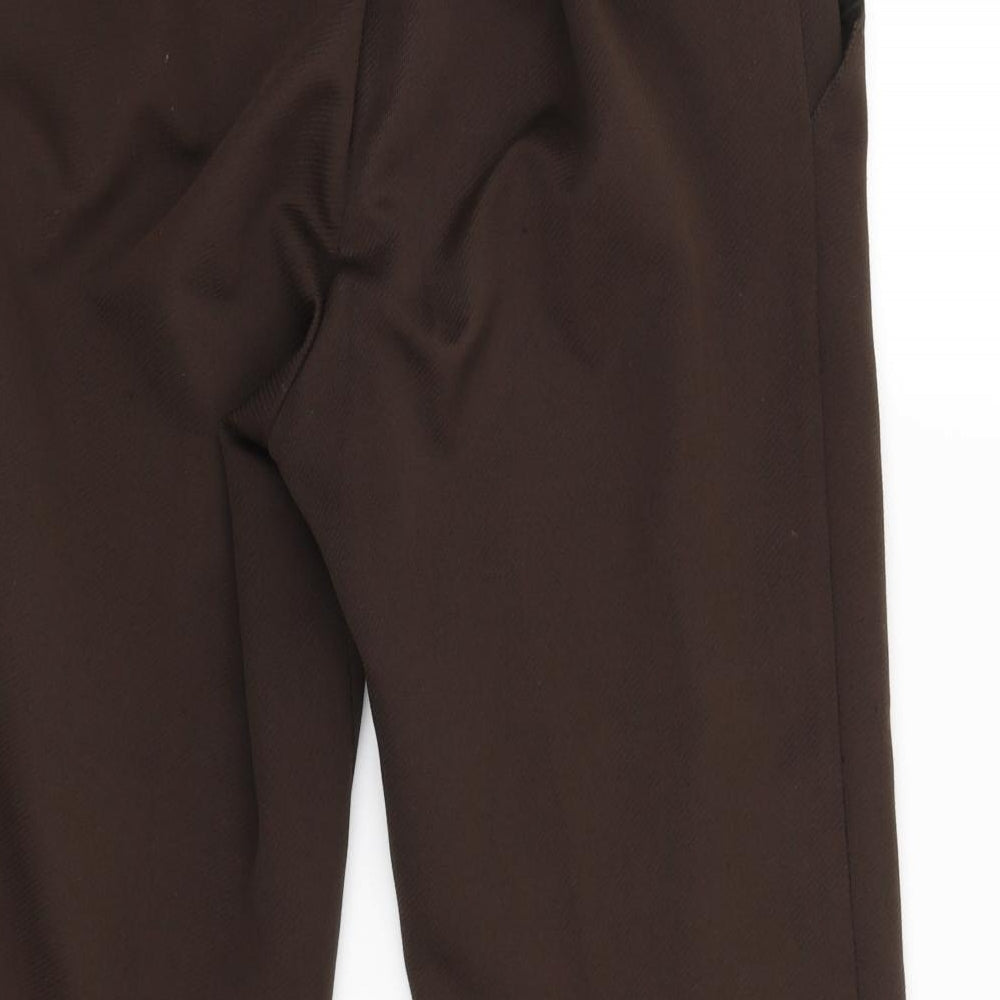 Womens UK Size 14 Marks and Spencer Regular Fit Carrot Brown Trousers