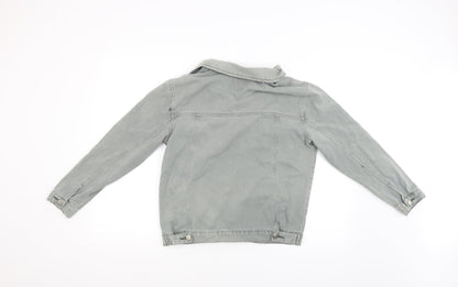 Boohoo Womens Grey   Biker Coat Size 8