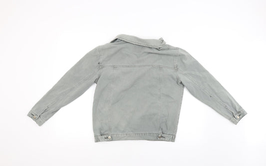 Boohoo Womens Grey   Biker Coat Size 8