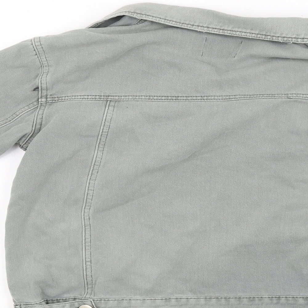 Boohoo Womens Grey   Biker Coat Size 8