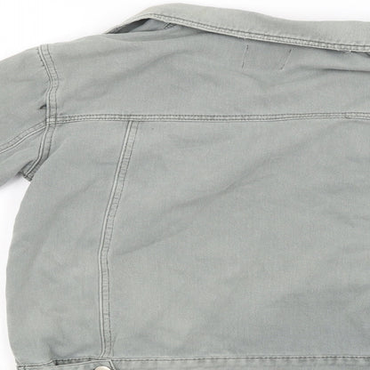 Boohoo Womens Grey   Biker Coat Size 8