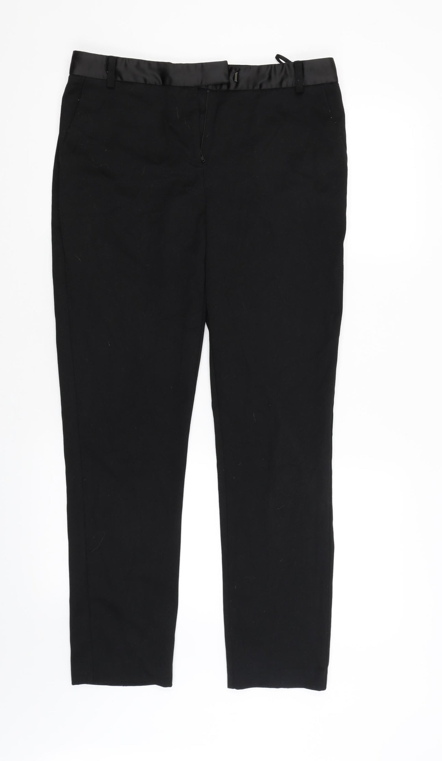 Womens UK Size 10 NEXT Regular Fit  Black Trousers