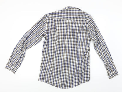 B&W Mens Multicoloured Check Flannel  Button-Up Size 15.5