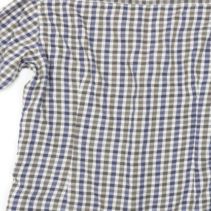 B&W Mens Multicoloured Check Flannel  Button-Up Size 15.5