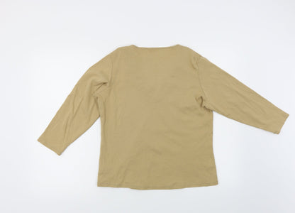 Womens UK Size 18 Preworn Beige Jersey Blouse